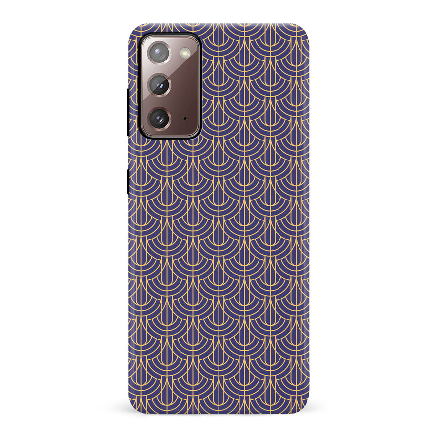 Samsung Galaxy Note 20 Curved Art Deco Phone Case in Purple