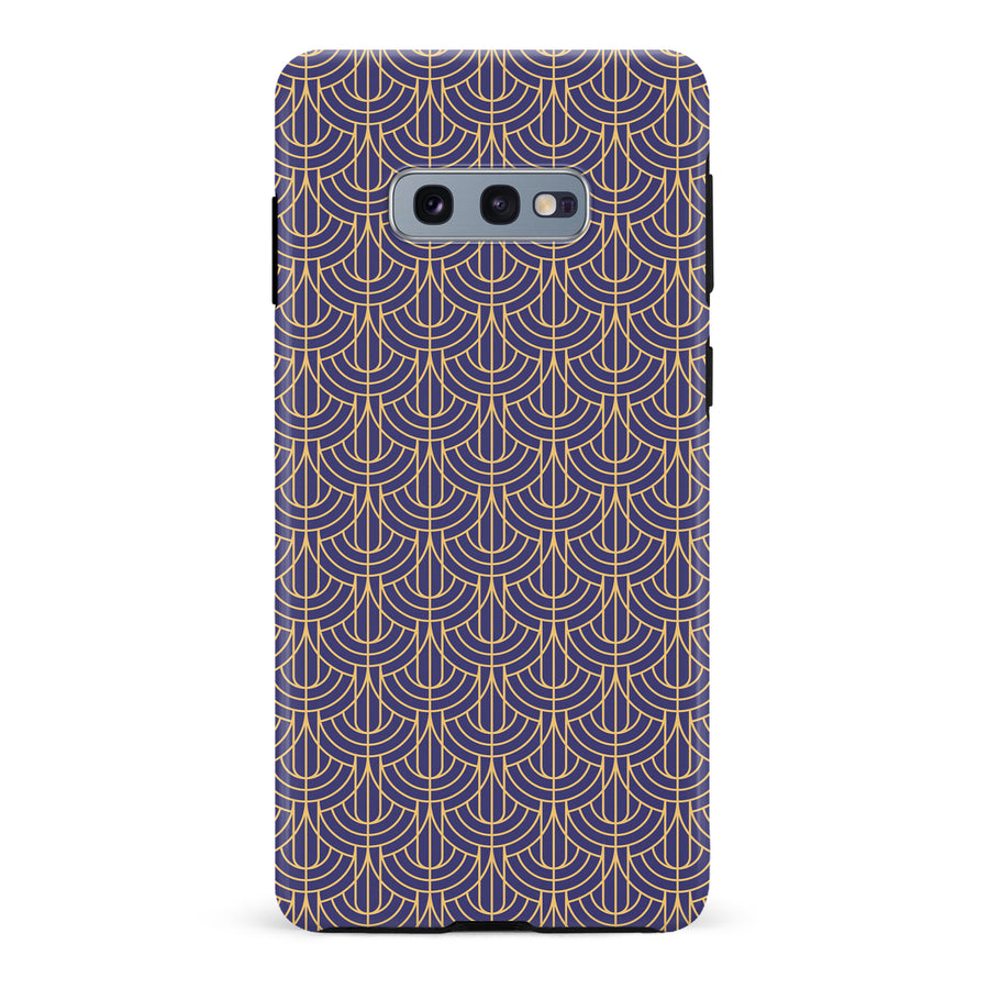 Samsung Galaxy S10e Curved Art Deco Phone Case in Purple