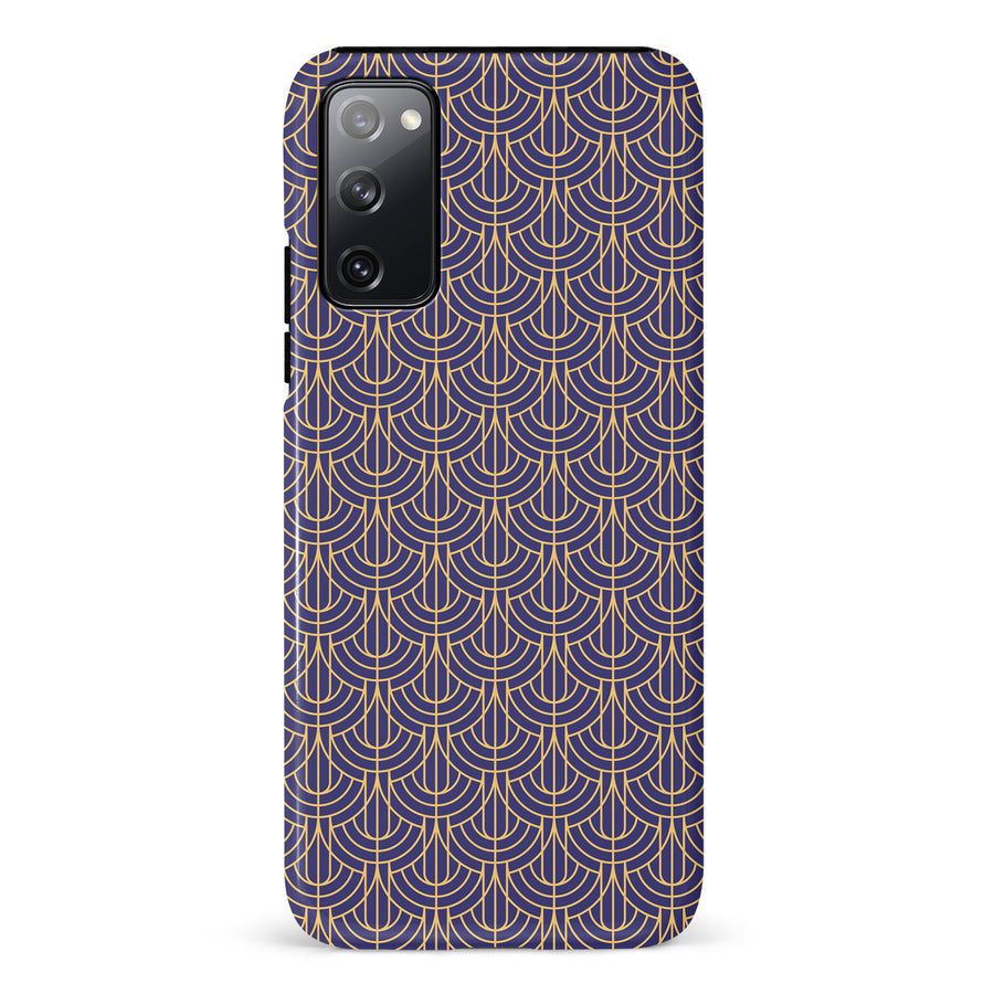 Samsung Galaxy S20 FE Curved Art Deco Phone Case in Purple