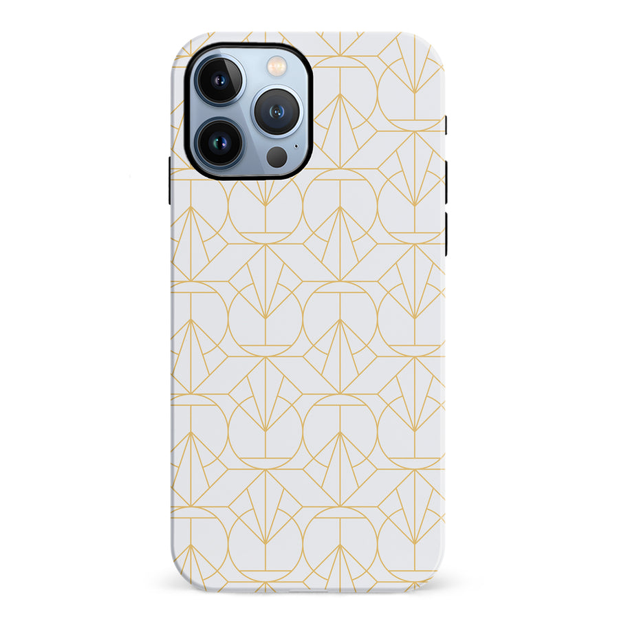 iPhone 12 Pro Opulent Art Deco Phone Case in White