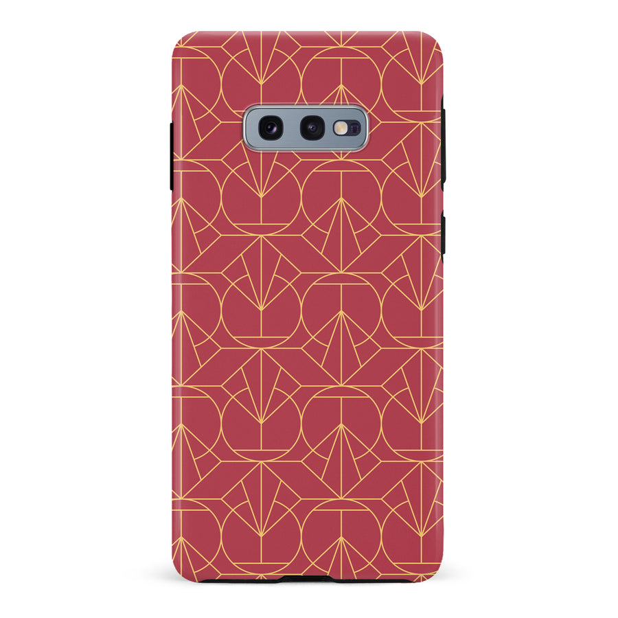 Samsung Galaxy S10e Opulent Art Deco Phone Case in Red