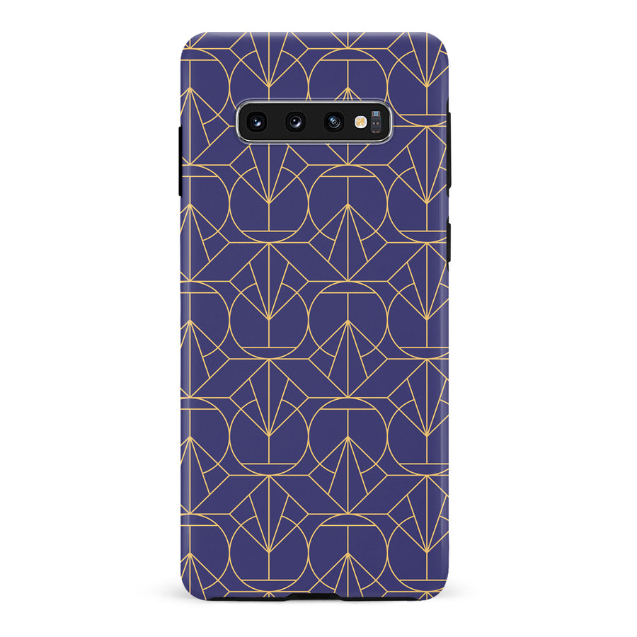 Samsung Galaxy S10 Opulent Art Deco Phone Case in Purple