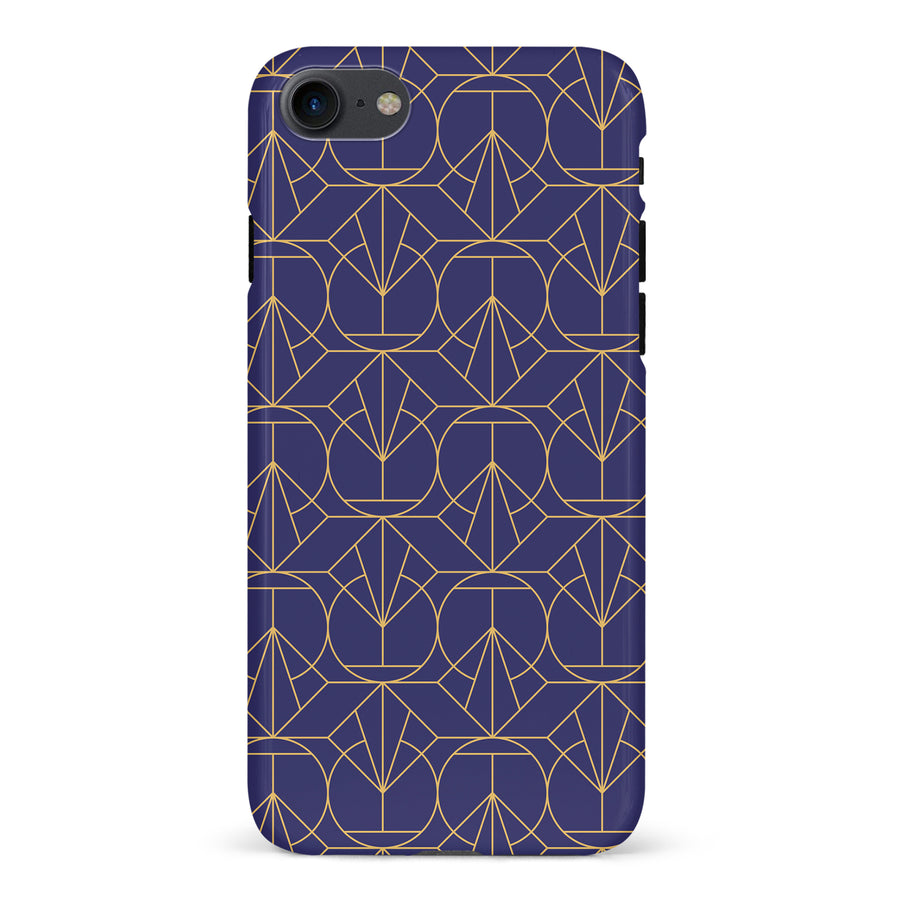iPhone 7/8/SE Opulent Art Deco Phone Case in Purple