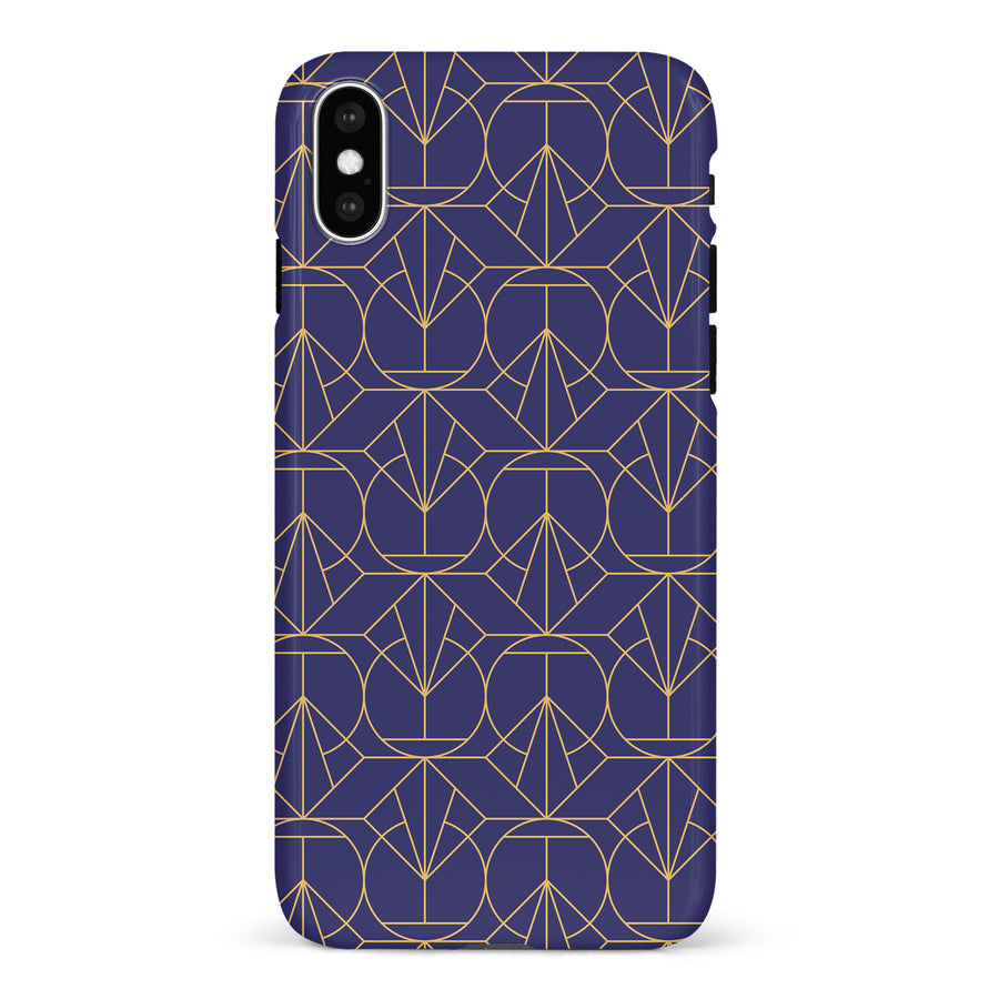iPhone X/XS Opulent Art Deco Phone Case in Purple