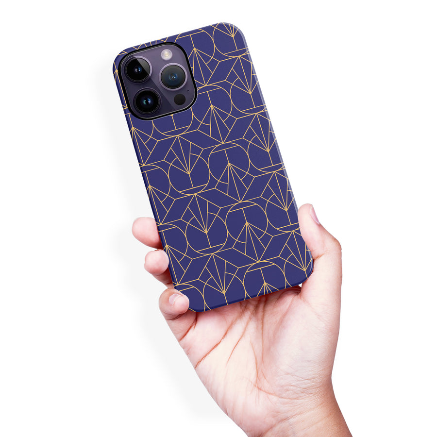 iPhone 14 Pro Max Opulent Art Deco Phone Case in Purple