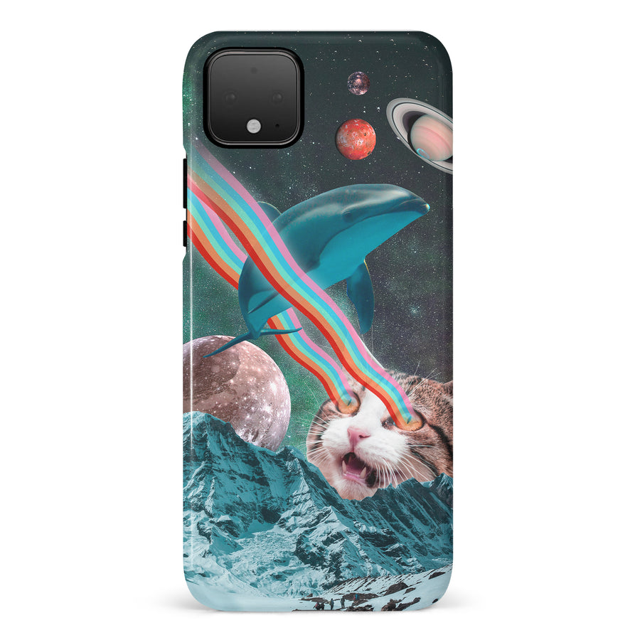 Google Pixel 4 Cats in Space Psychedelic Phone Case