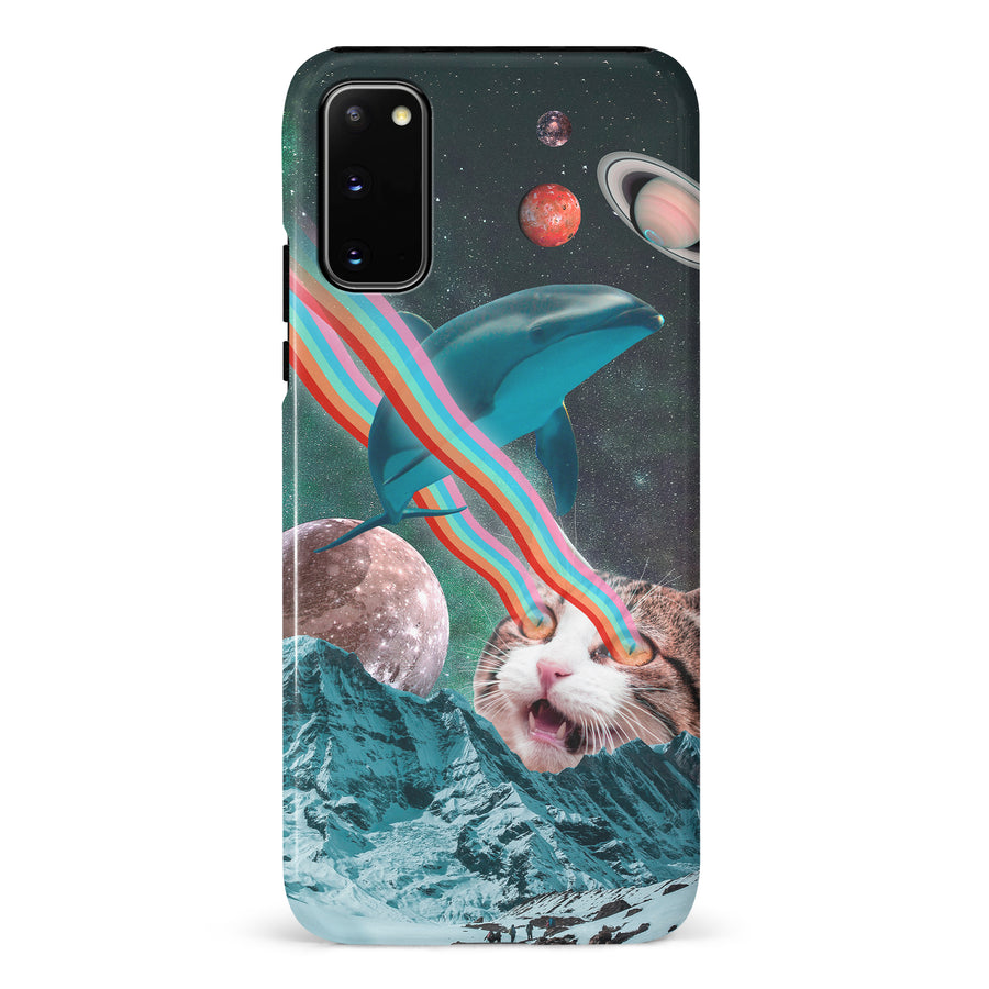 Samsung Galaxy S20 Cats in Space Psychedelic Phone Case