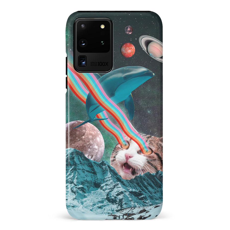 Samsung Galaxy S20 Ultra Cats in Space Psychedelic Phone Case