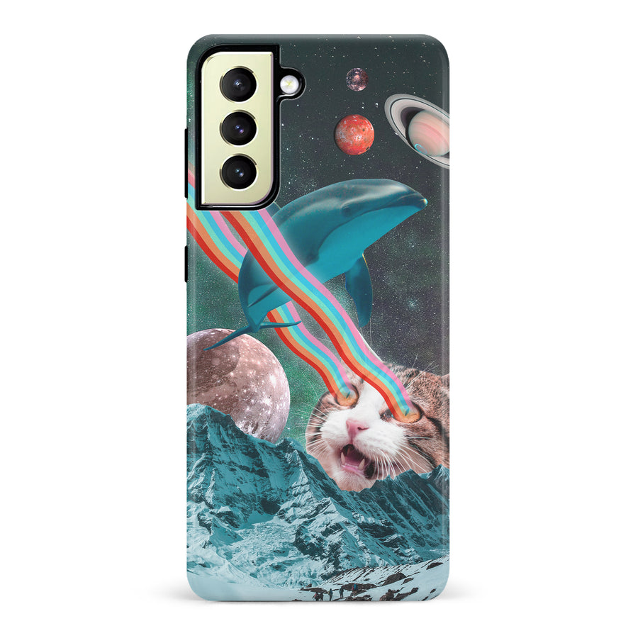 Samsung Galaxy S22 Plus Cats in Space Psychedelic Phone Case
