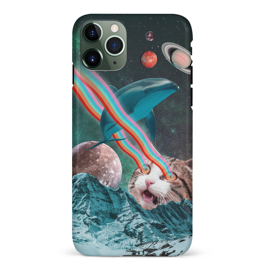 iPhone 11 Pro Cats in Space Psychedelic Phone Case