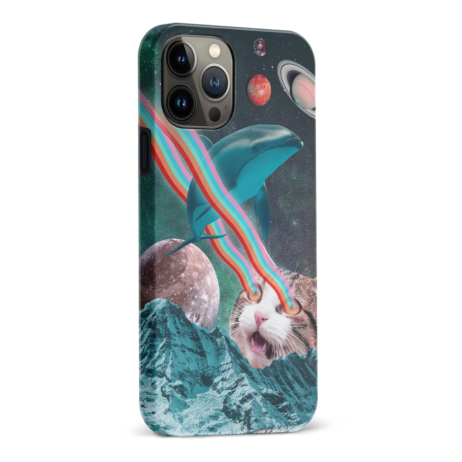 iPhone 13 Pro Max Cats in Space Psychedelic Phone Case