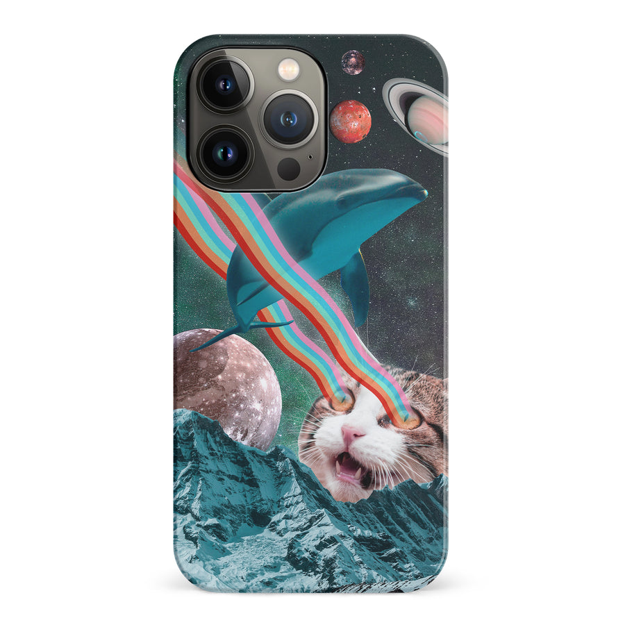 iPhone 14 Pro Cats in Space Psychedelic Phone Case