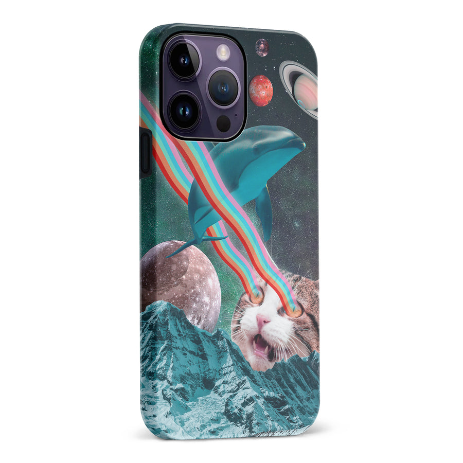 iPhone 14 Pro Max Cats in Space Psychedelic Phone Case