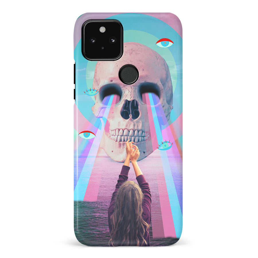 Google Pixel 5 Skull with Lasers Phone Case