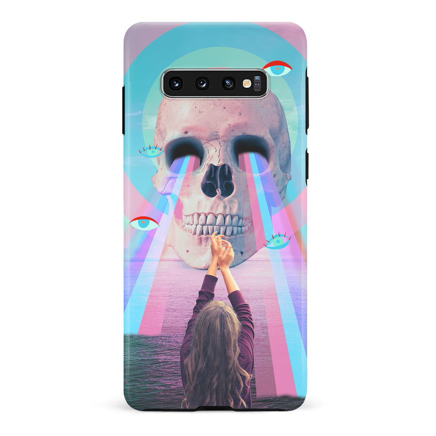 Samsung Galaxy S10 Skull with Lasers Phone Case