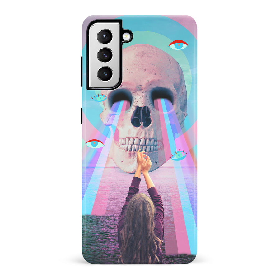 Samsung Galaxy S21 Skull with Lasers Phone Case