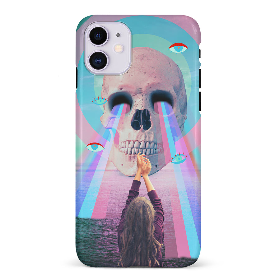 iPhone 11 Skull with Lasers Phone Case