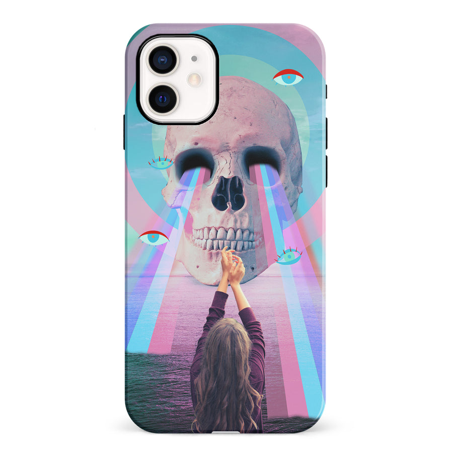 iPhone 12 Mini Skull with Lasers Phone Case