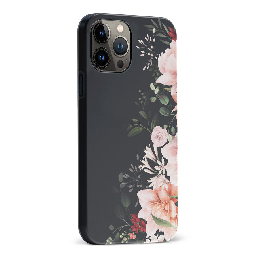 iPhone 13 Pro Max half bloom phone case in black