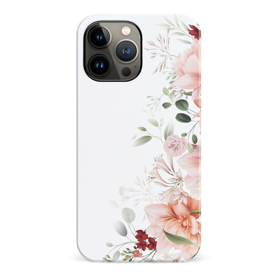 iPhone 13 Pro Max half bloom phone case in white