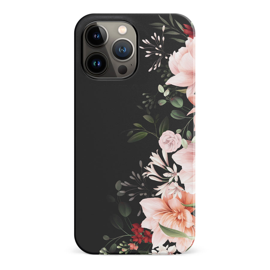 iPhone 13 Pro Max half bloom phone case in black