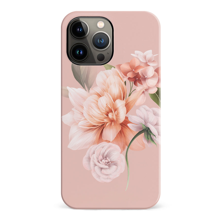 iPhone 13 Pro Max full bloom phone case in pink