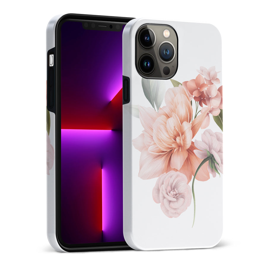 iPhone 13 Pro Max full bloom phone case in white