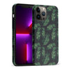 iPhone 13 Pro Max Banana Leaves Floral Phone Case in Black
