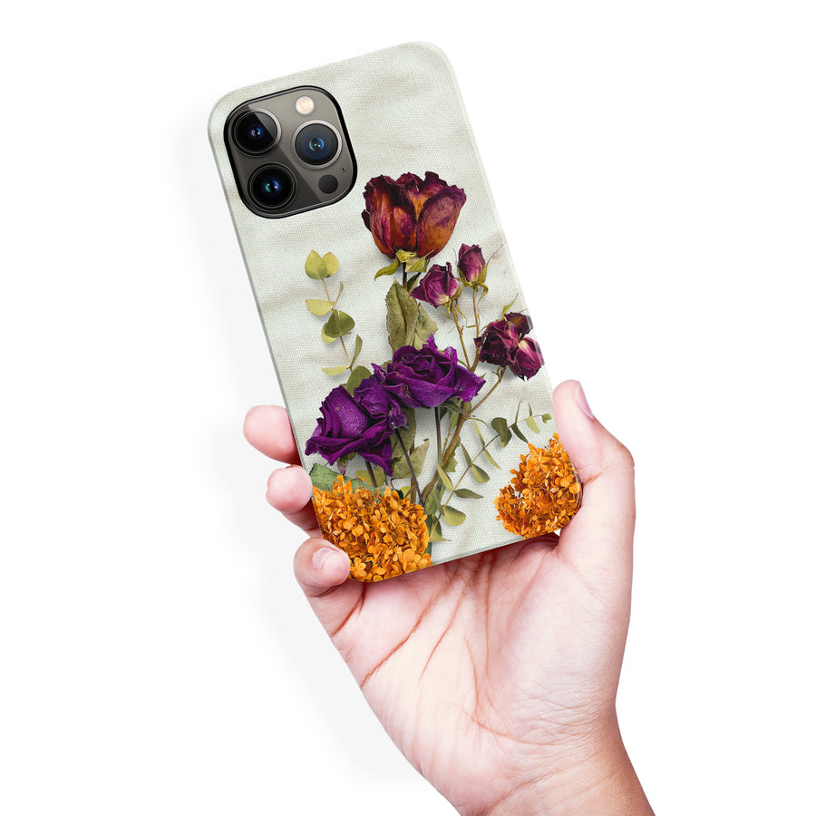 iPhone 13 Pro Max flowers on canvas phone case