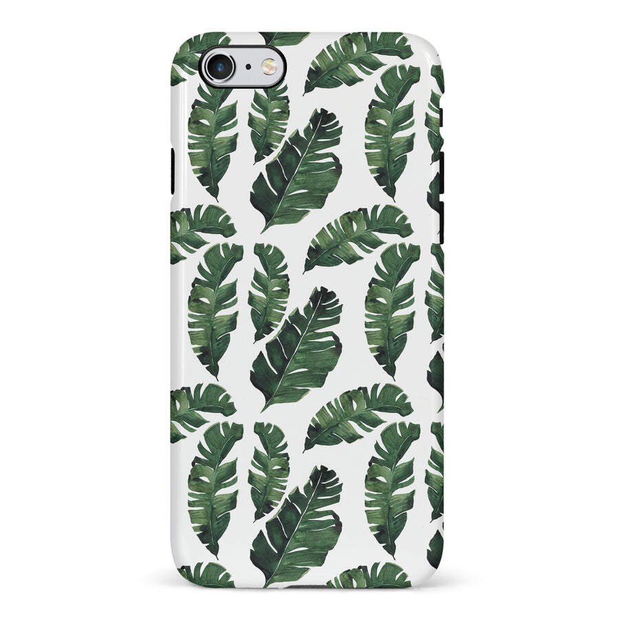 iPhone 6S Plus Banana Leaves Floral Phone Case in White