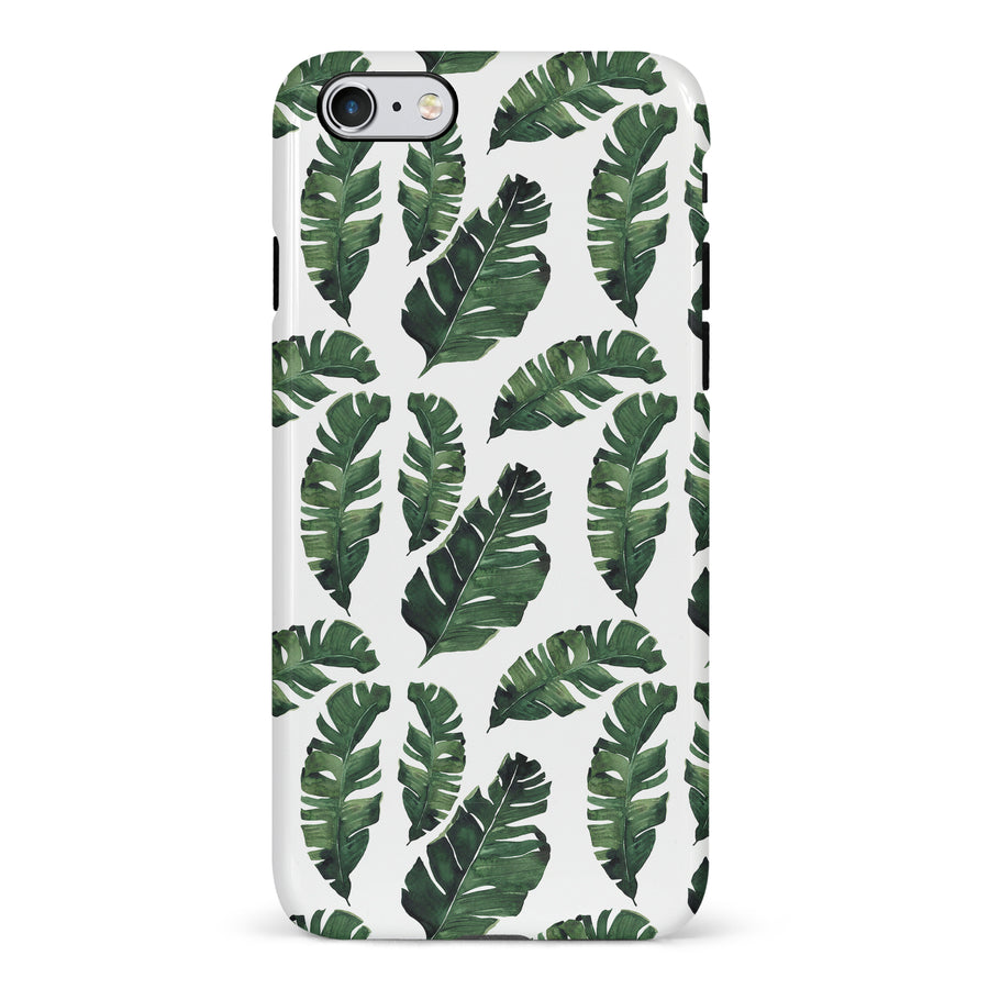 iPhone 6 Banana Leaves Floral Phone Case in White