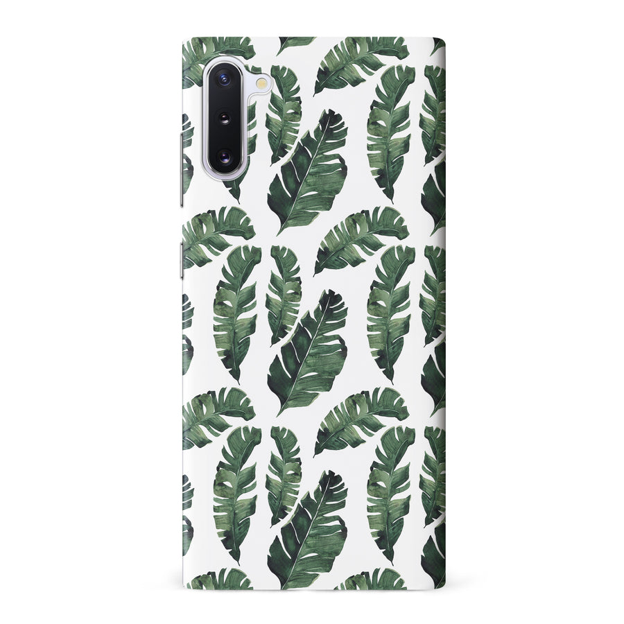 Samsung Galaxy Note 10 Banana Leaves Floral Phone Case in White