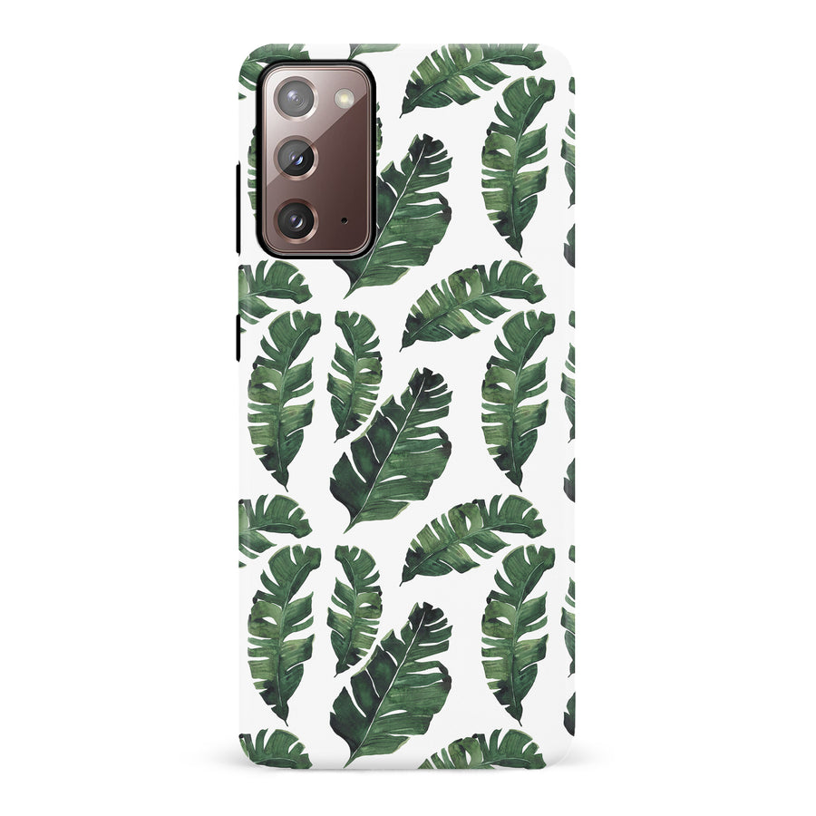 Samsung Galaxy Note 20 Banana Leaves Floral Phone Case in White
