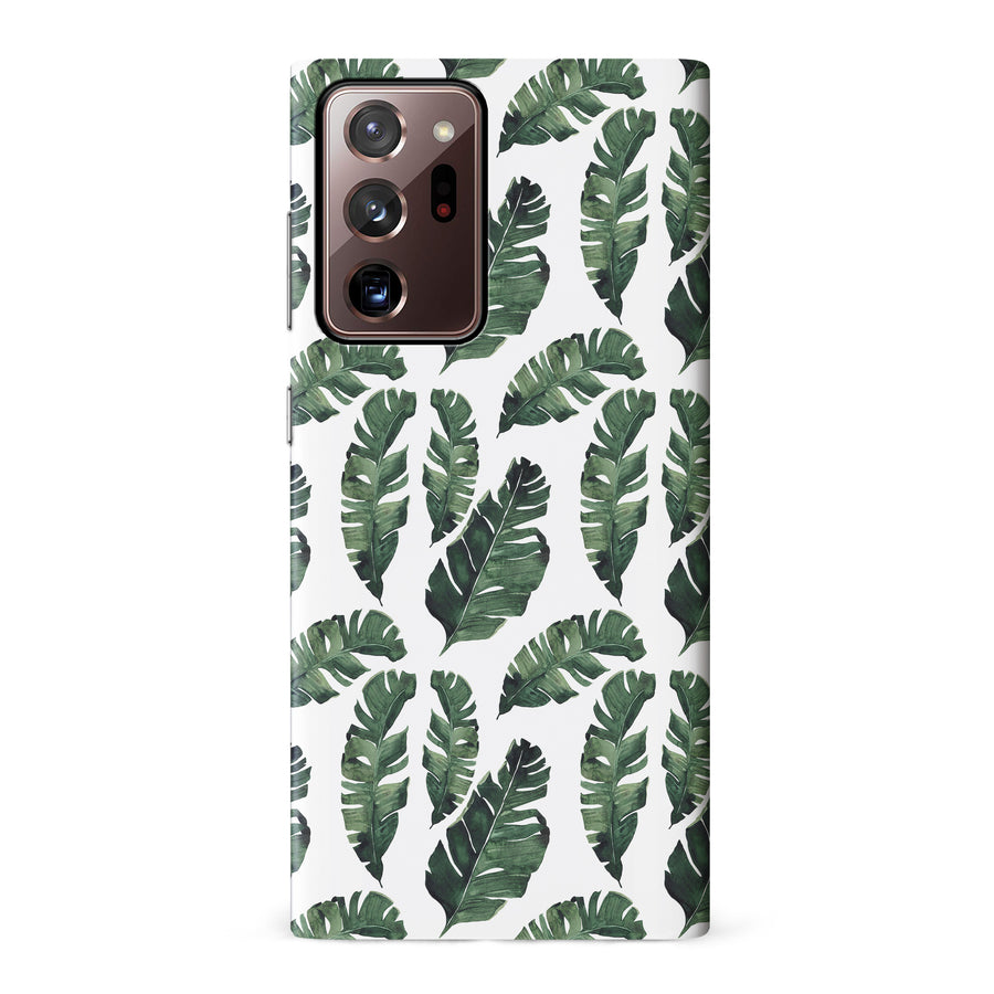 Samsung Galaxy Note 20 Ultra Banana Leaves Floral Phone Case in White