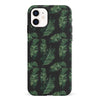 iPhone 12 Mini Banana Leaves Floral Phone Case in Black