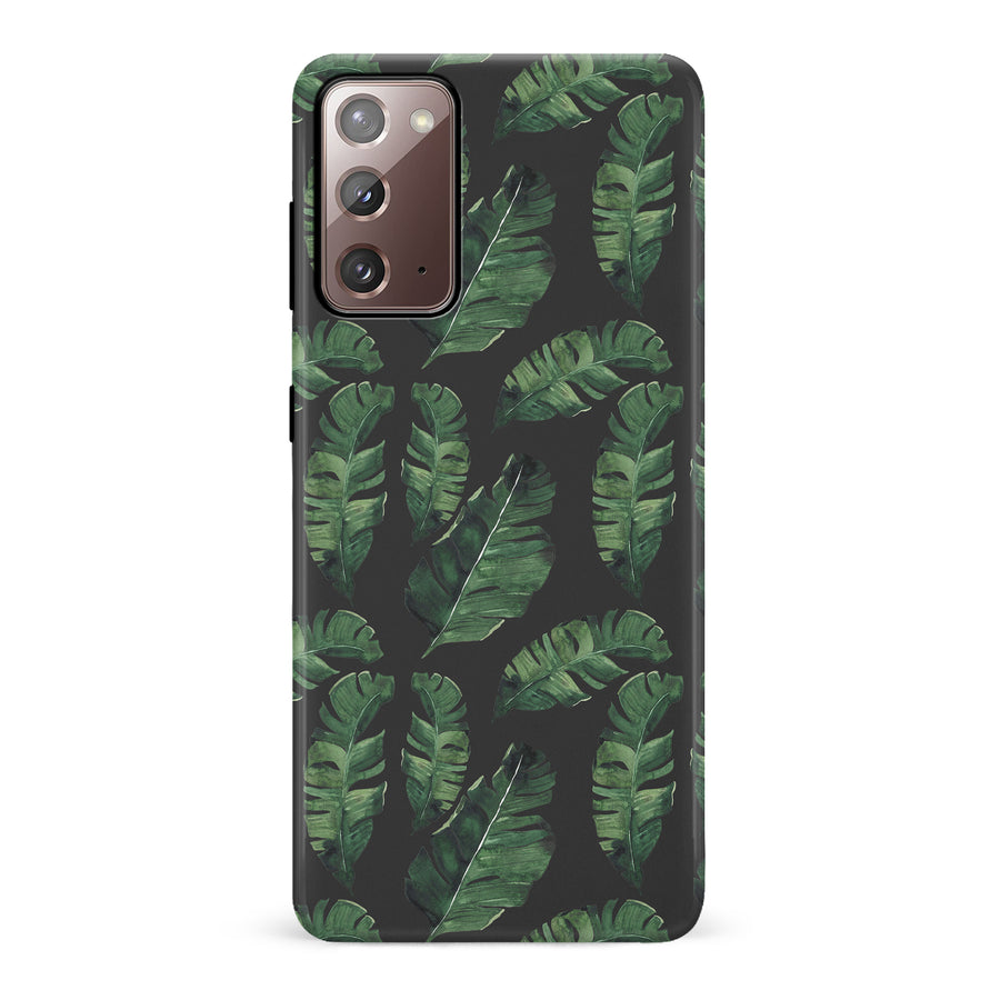 Samsung Galaxy Note 20 Banana Leaves Floral Phone Case in Black
