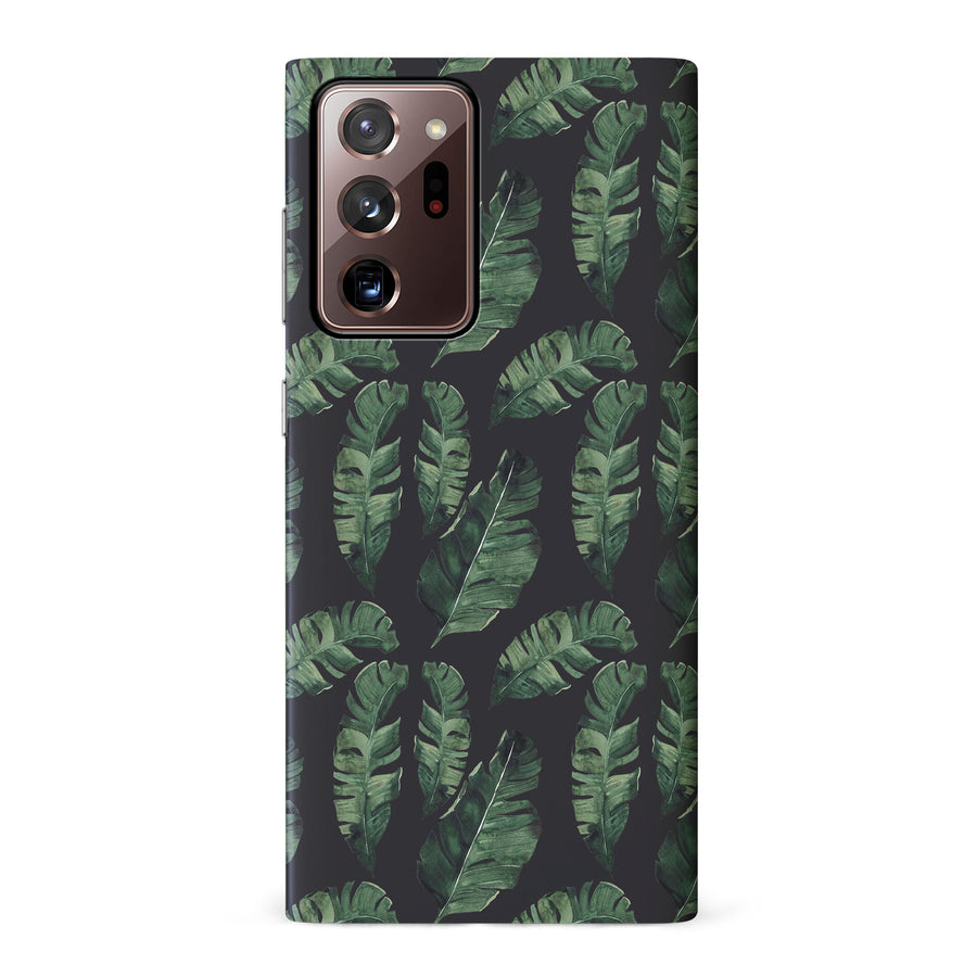 Samsung Galaxy Note 20 Ultra Banana Leaves Floral Phone Case in Black