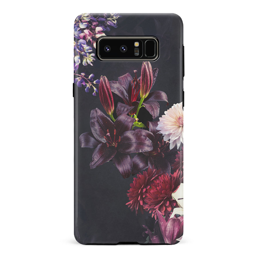Samsung Galaxy Note 8 Lily Phone Case in Dark Burgundy