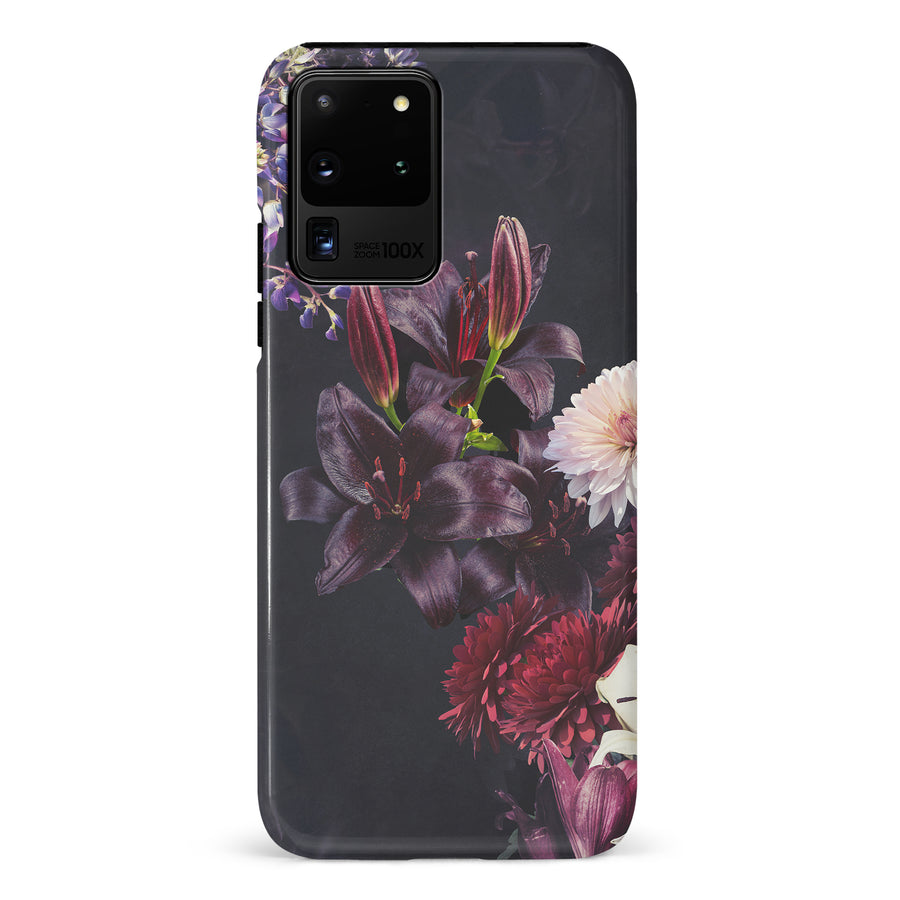Samsung Galaxy S20 Ultra Lily Phone Case in Dark Burgundy