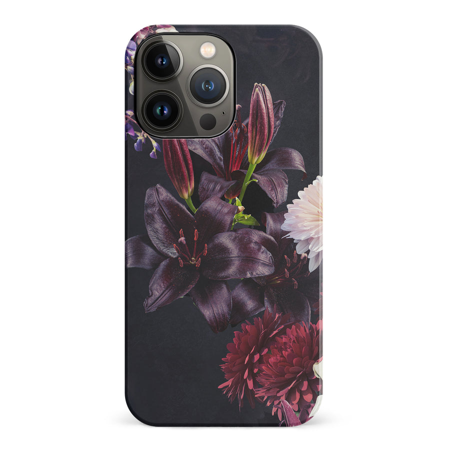 iPhone 14 Pro Lily Phone Case in Dark Burgundy