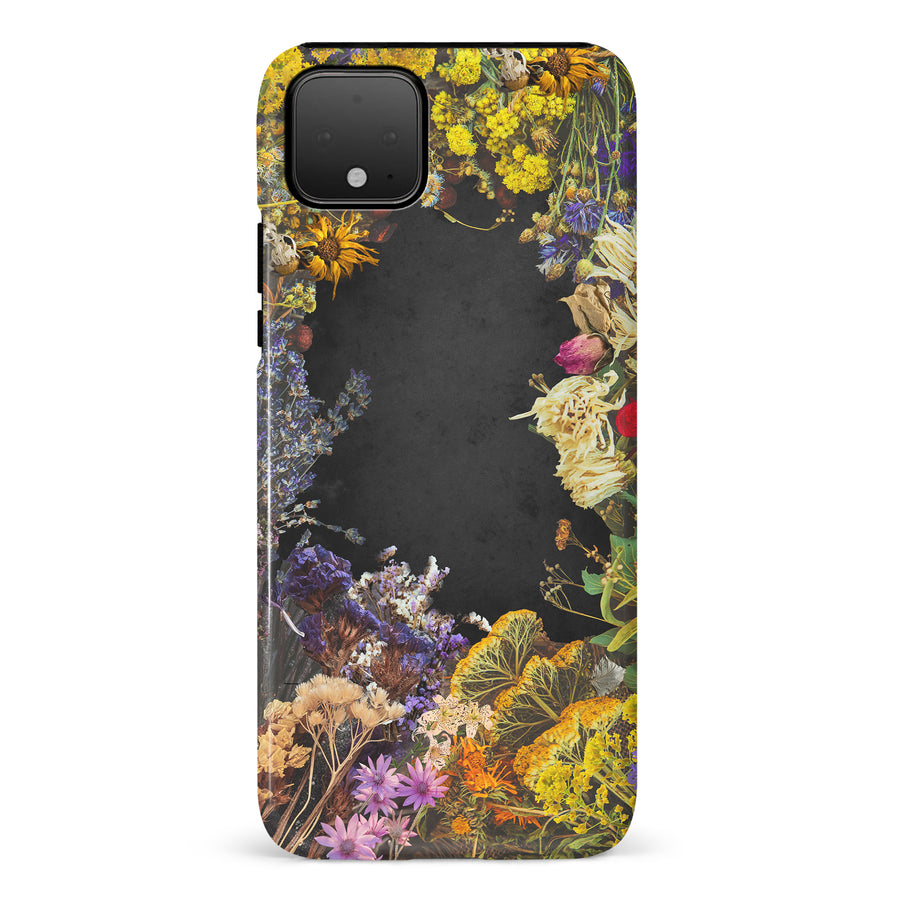 Google Pixel 4 XL Dried Flowers Phone Case in Black