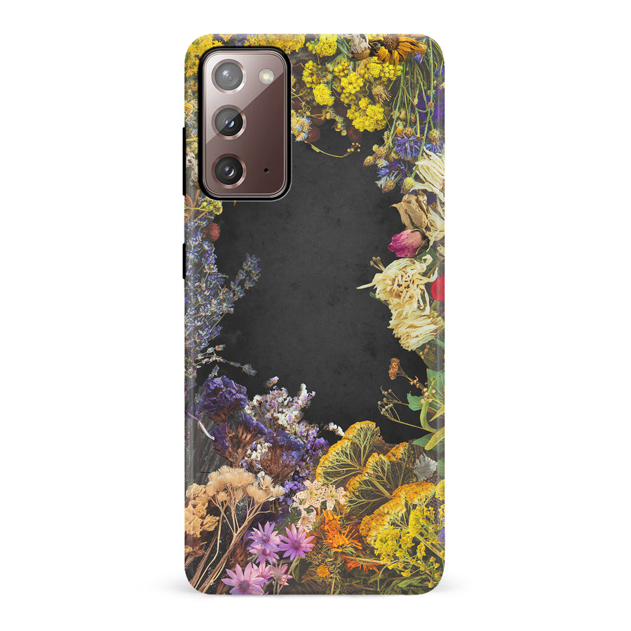 Samsung Galaxy Note 20 Dried Flowers Phone Case in Black