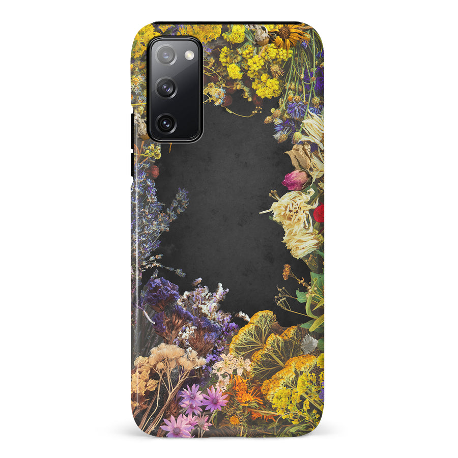 Samsung Galaxy S20 FE Dried Flowers Phone Case in Black