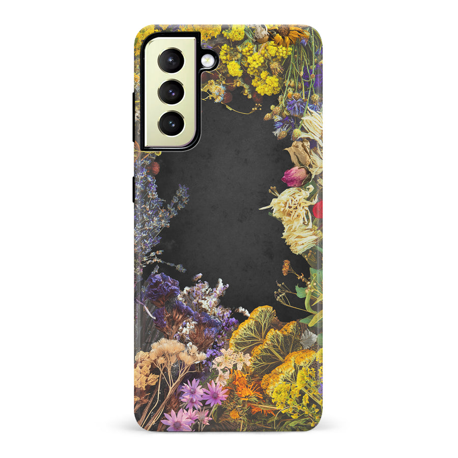 Samsung Galaxy S22 Plus Dried Flowers Phone Case in Black