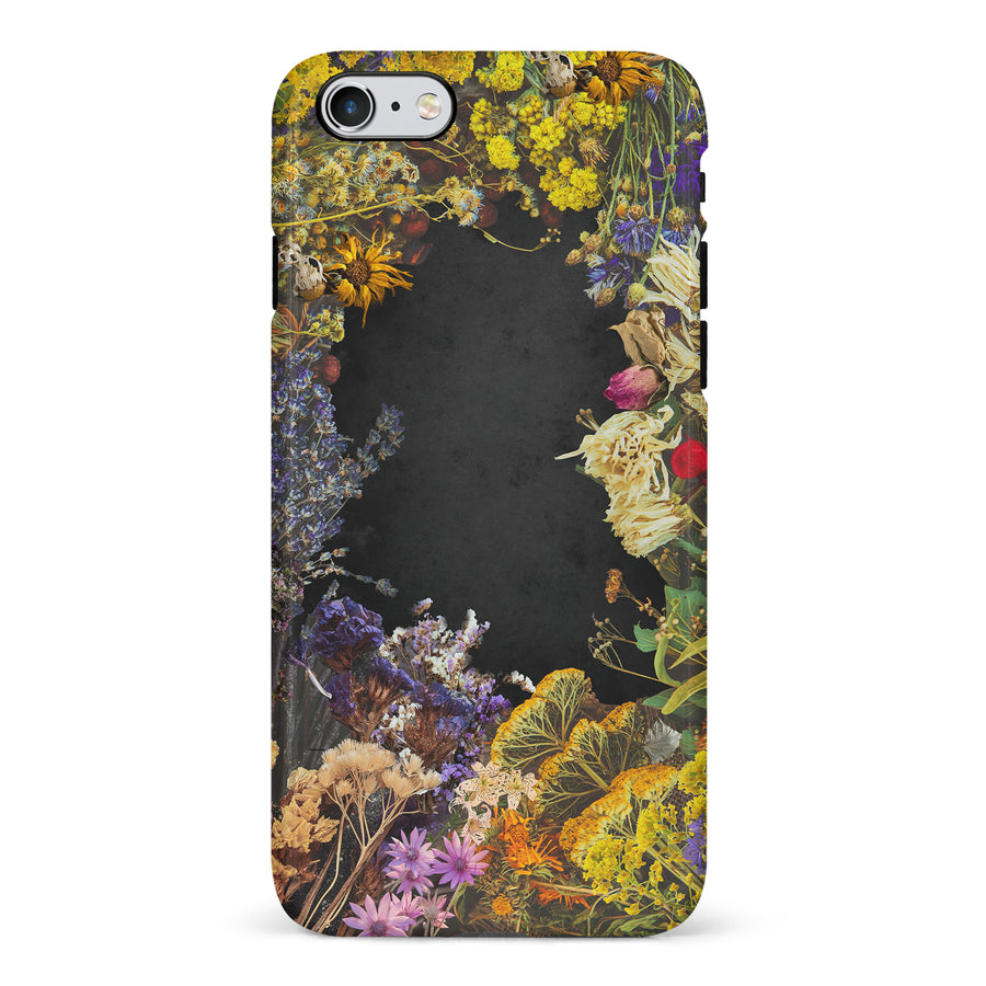 iPhone X/XS Dried Flowers Phone Case in Black