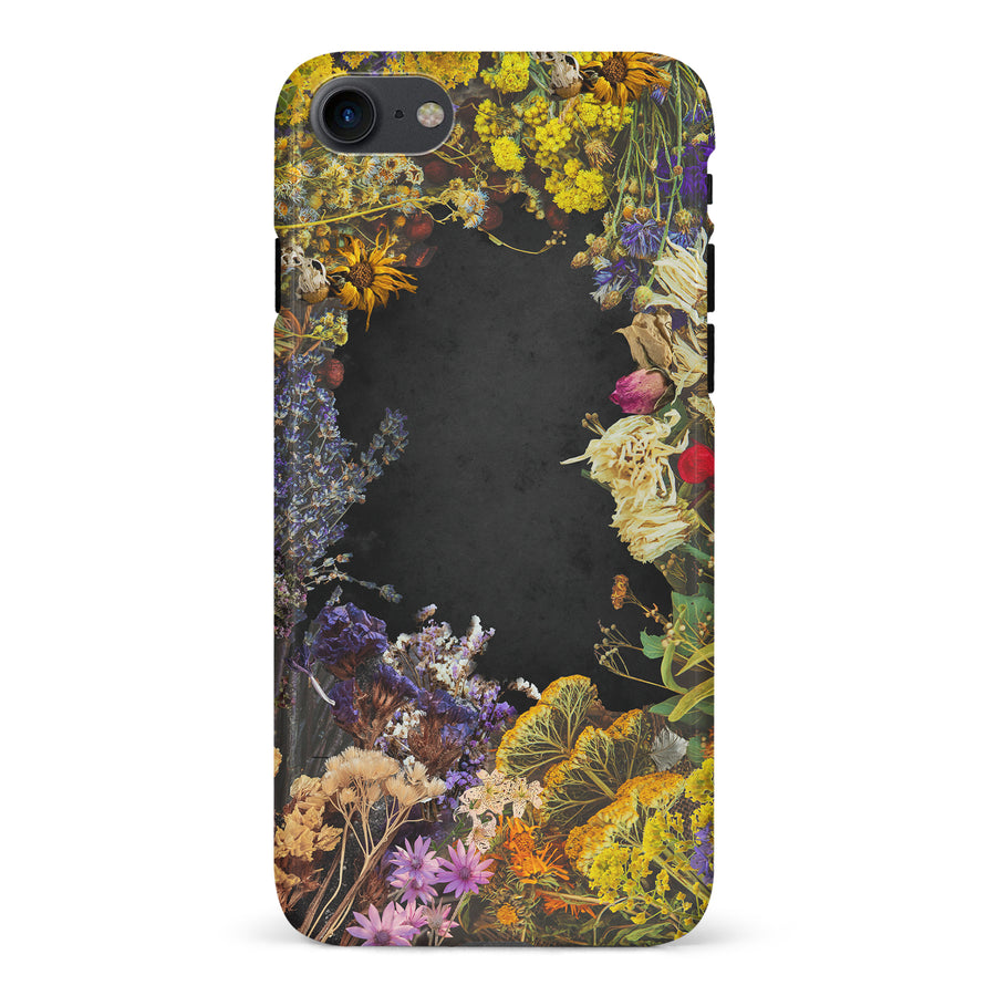 iPhone XR Dried Flowers Phone Case in Black