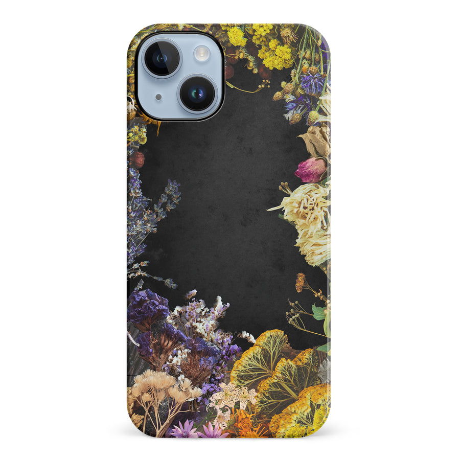 iPhone 14 Plus Dried Flowers Phone Case in Black