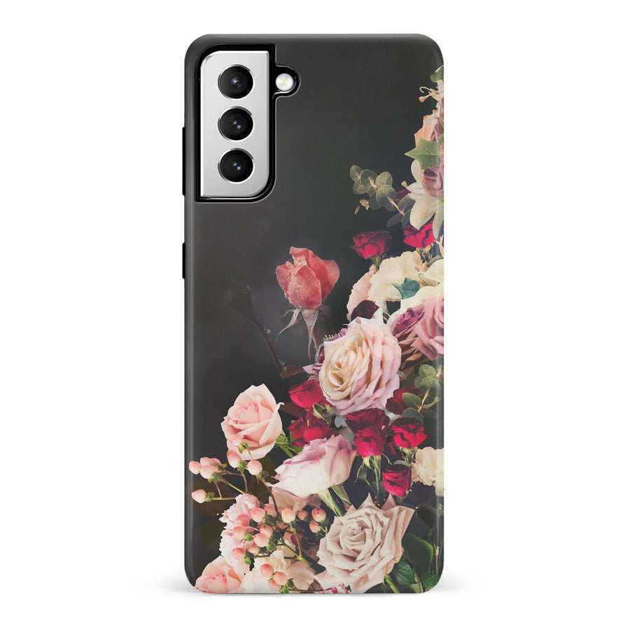 Samsung Galaxy S21 Roses Phone Case in Black