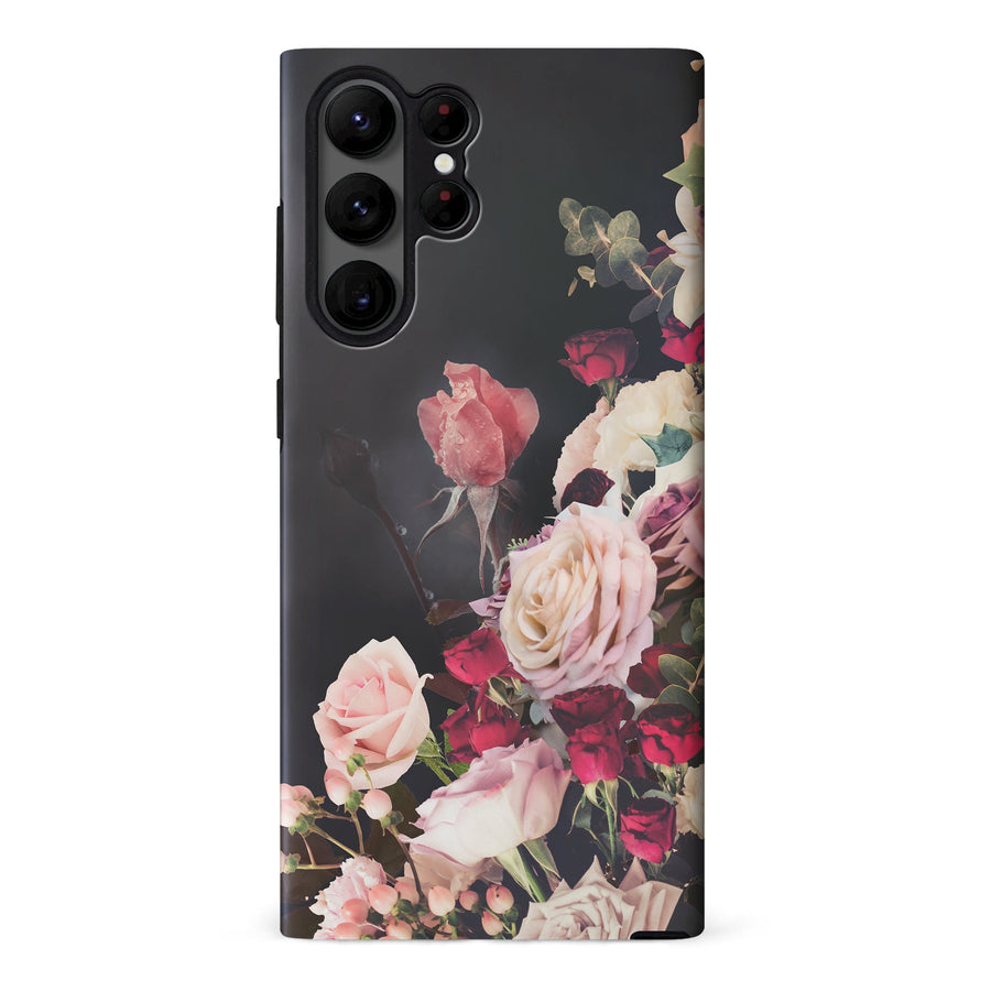 Samsung S23 Ultra Pink & Red Roses Two Floral Phone Case