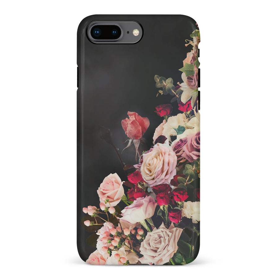 iPhone 8 Plus Roses Phone Case in Black